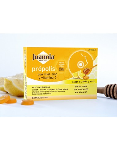 JUANOLA PROPOLIS PASTILLAS LIMON MIEL...