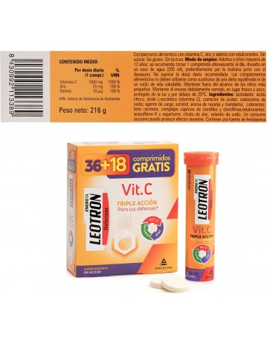 LEOTRON VITAMINA C DEFENSAS 36+18...