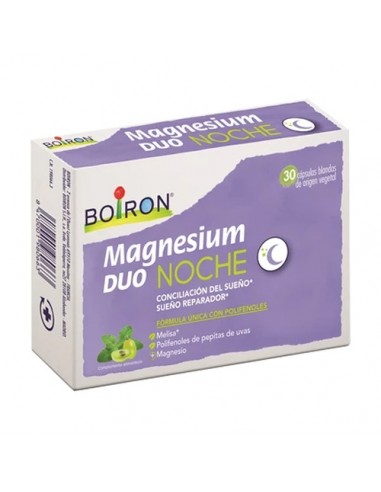 Boiron magnesium duo noche, 30 cápsulas