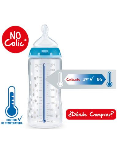 NUK biberón SILICONA 6-18meses 360ml...